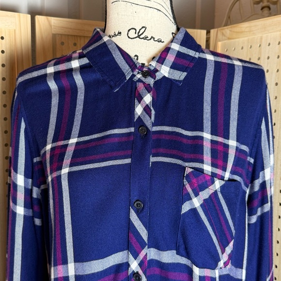 Rails Blue and Purple Plaid Button-Down Shirt - Picture 3 of 10